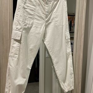 White cargo pants